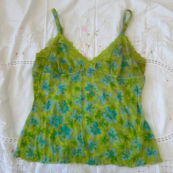 La SENZA Tops - La SENZA Green and Blue Floral Camisole